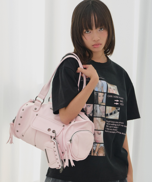VEIL STUD BAG & WALLET (LIGHT PINK) F26QE981