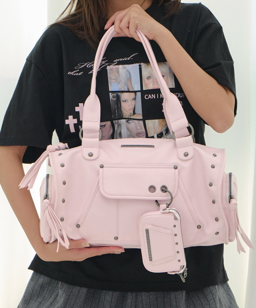 VEIL STUD BAG & WALLET (LIGHT PINK) F26QE981