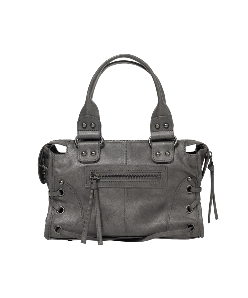 BELTED WASHING VEGAN LEATHER MINI BAG (GRAY) F26QE991