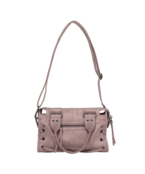 BELTED WASHING VEGAN LEATHER MINI BAG (BABY PINK) F26QE991