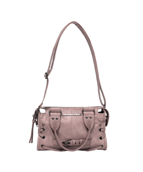 BELTED WASHING VEGAN LEATHER MINI BAG (BABY PINK) F26QE991