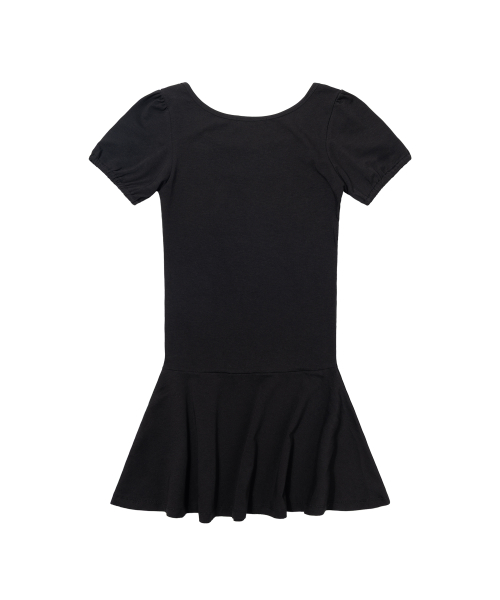 COTTON FLARE MINI DRESS (BLACK) F26QD062