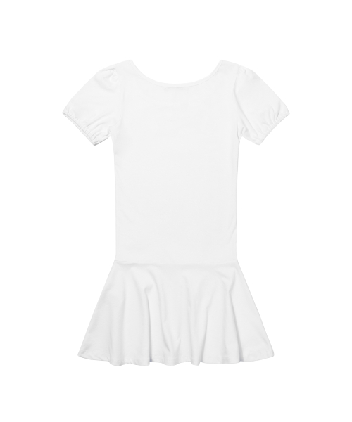 COTTON FLARE MINI DRESS (WHITE) F26QD062