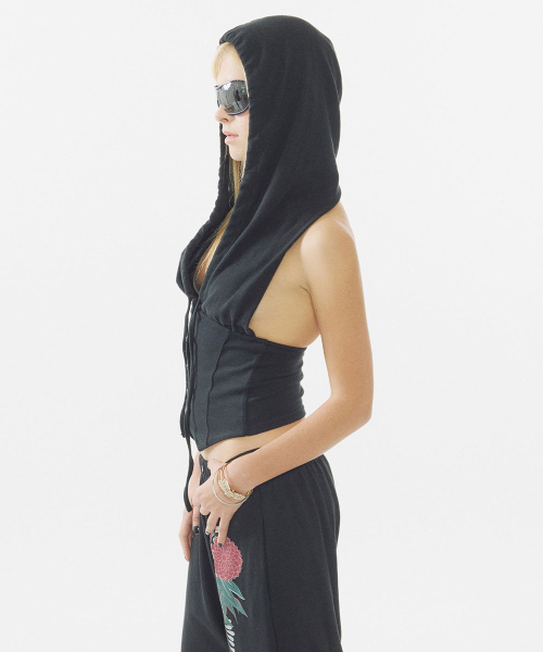 Classic Sleeveless Hoodie Black