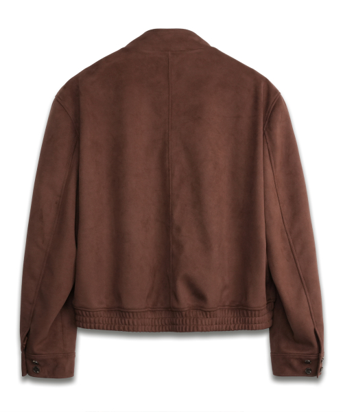 Full-Up Suede Button Harrington Jacket MOCHA