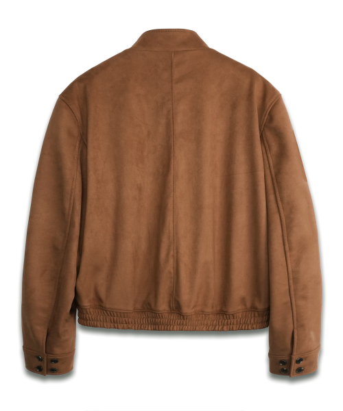 Full-Up Suede Button Harrington Jacket CAMEL