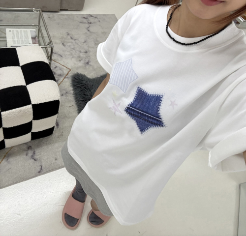 블루 진스 티셔츠