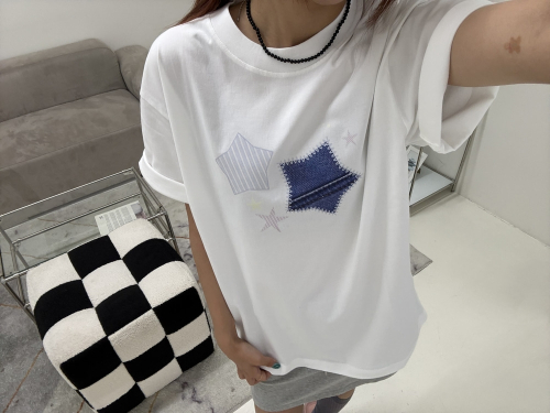 블루 진스 티셔츠