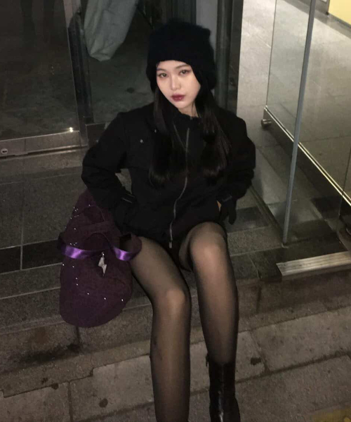 [리뉴얼] 하이넥 스탠다드 스트랩 비조 포인트 블루종 집업 자켓 [블랙]