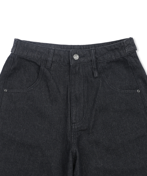 GP173 독타운 크로스 벌룬 데님팬츠 (BLACK)