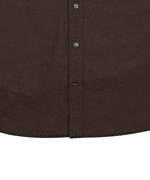 GS010 엣지 스티치드 시티보이 셔츠 (BROWN)