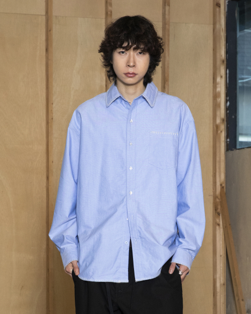 GS010 엣지 스티치드 시티보이 셔츠 (SKY BLUE)