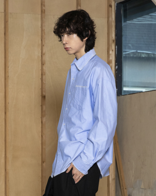 GS010 엣지 스티치드 시티보이 셔츠 (SKY BLUE)