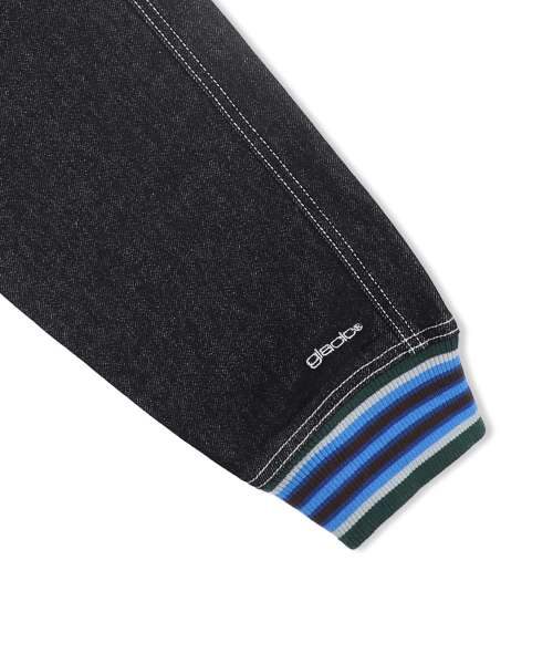 GJ105 컬러립 데님 블루종 자켓 (BLACK)