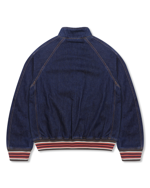 GJ105 컬러립 데님 블루종 자켓 (INDIGO)