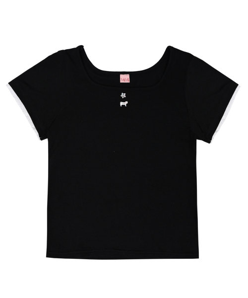 Kitten Crop Tee (Black)
