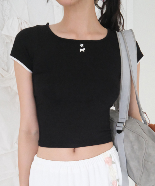 Kitten Crop Tee (Black)