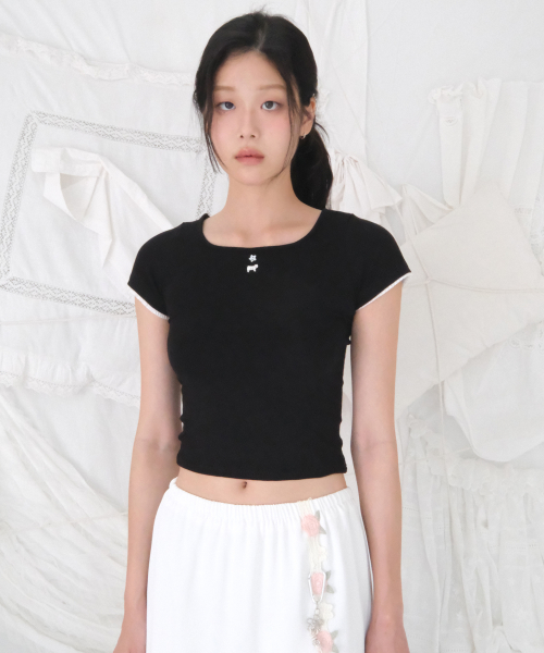 Kitten Crop Tee (Black)