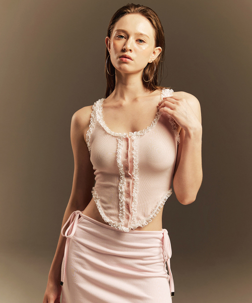FRILL BUTTON TOP