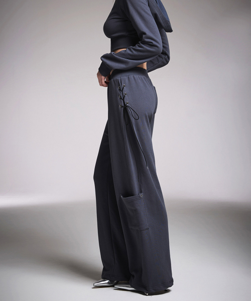 EYELET TRIM PANTS