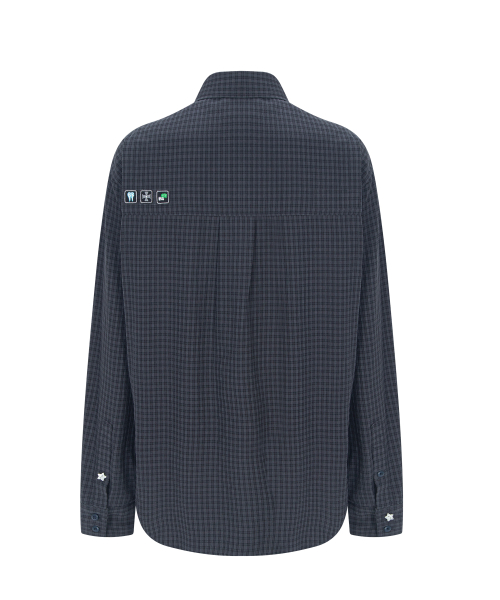 Taryn Patch Check Shirt (Black)