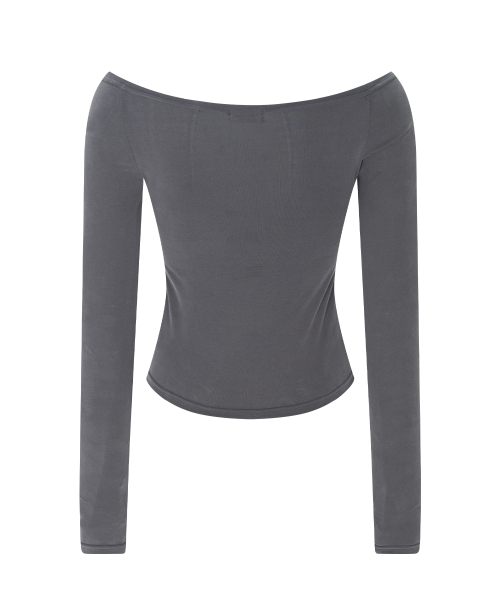 Kira Ston Long Sleeve Top (Charcoal)