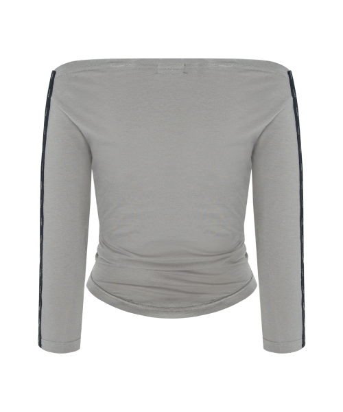 Lexi Hooked Shirring top (Mocha Grey)