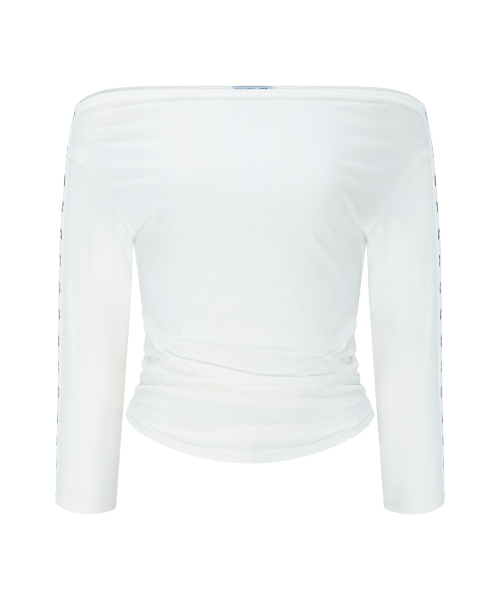 Lexi Hooked Shirring top (White)
