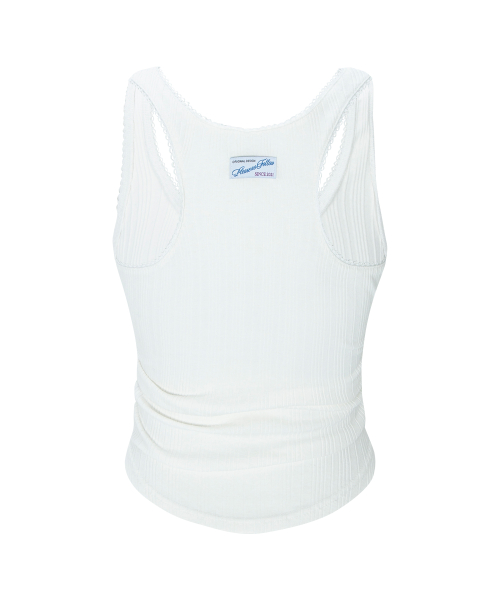 Ella Lace Sleeveless Top (Ivory)