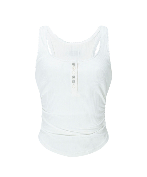 Ella Lace Sleeveless Top (Ivory)