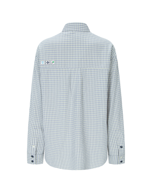 Taryn Patch Check Shirt (Yellow Green)