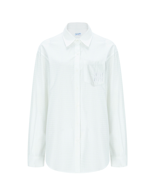 Taryn Patch Check Shirt (White)