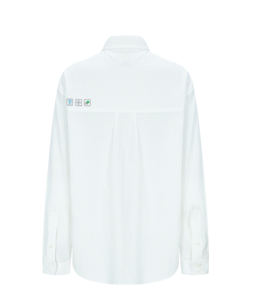 Taryn Patch Check Shirt (White)