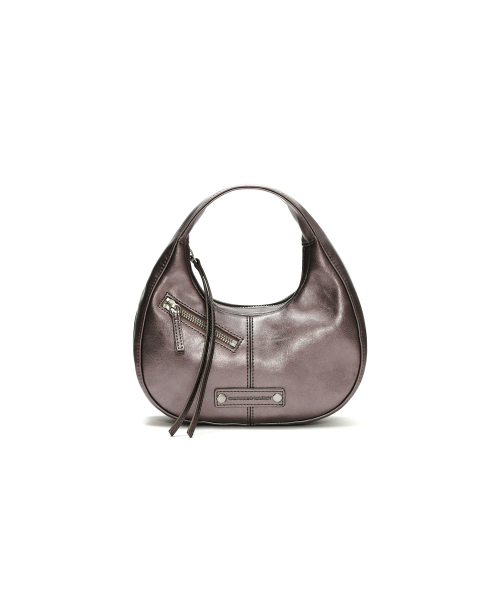 Mini Pebble Bag, PURPLE METAL