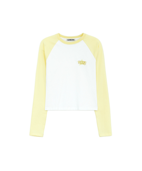 Raglan Long Sleeve Top, LEMON