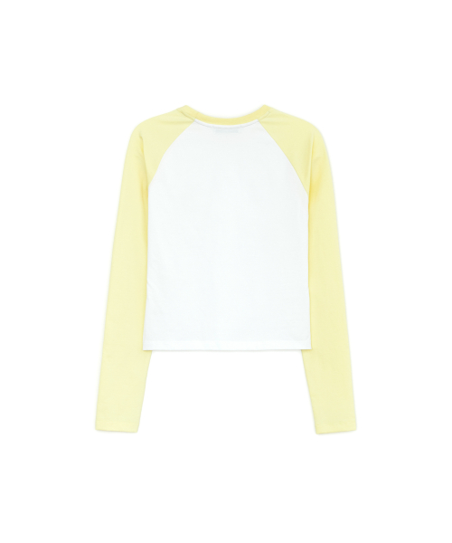Raglan Long Sleeve Top, LEMON