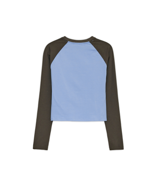 Raglan Long Sleeve Top, CHARCOAL