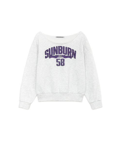 Off-shoulder Sunburn Sweatshirt, MELANGE GRAY