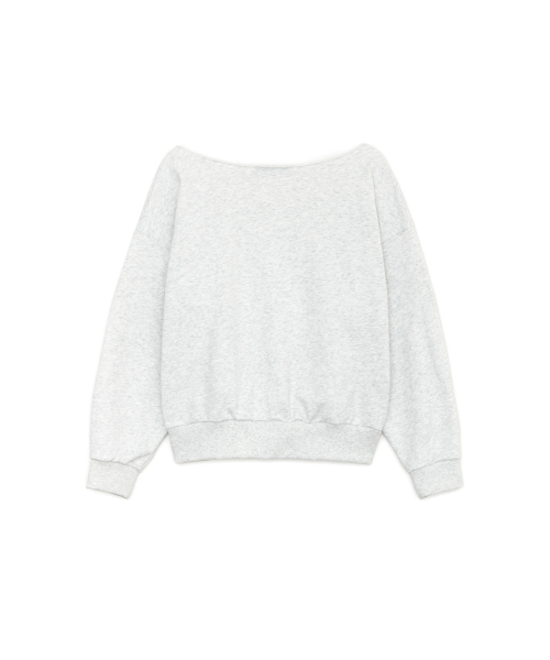 Off-shoulder Sunburn Sweatshirt, MELANGE GRAY