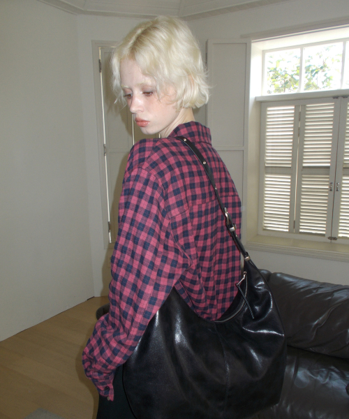 C OVER-FIT CHECK SHIRT_PINK