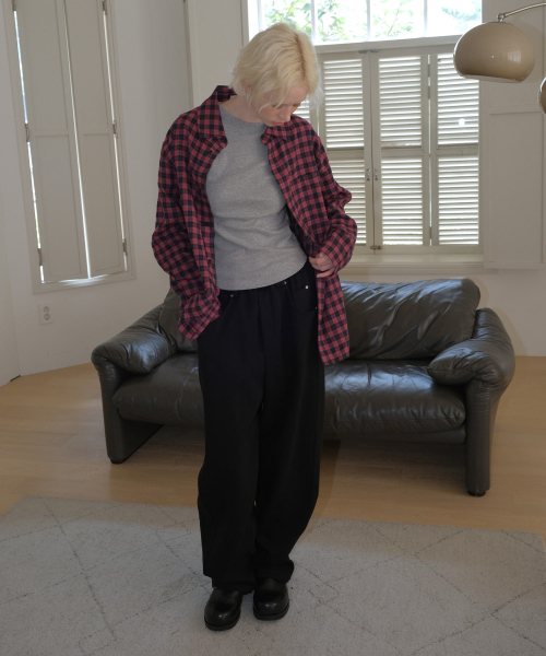 C OVER-FIT CHECK SHIRT_PINK