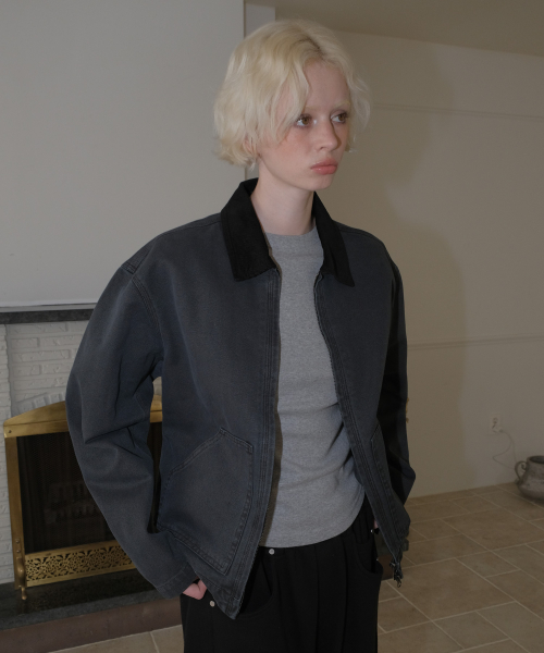 C WASHED WORK JACKET_NAVY