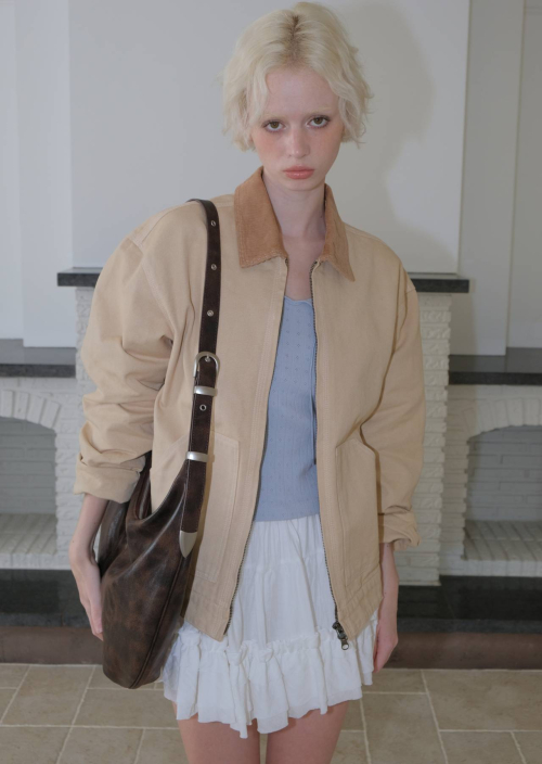 C WASHED WORK JACKET_BEIGE