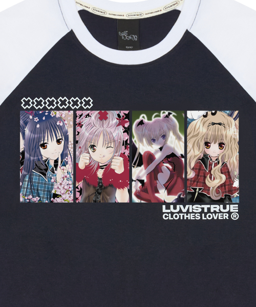 SHUGO CHARA RAGLAN TEE(NAVY)
