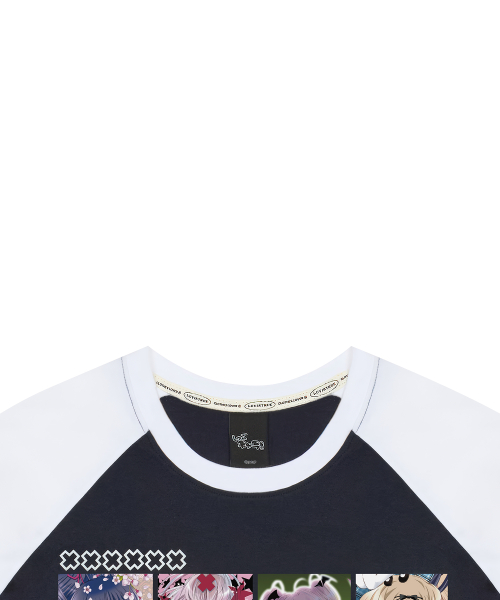 SHUGO CHARA RAGLAN TEE(NAVY)