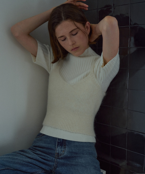 Alpaca Knit Bustier[LMBEAUKN287]-2color