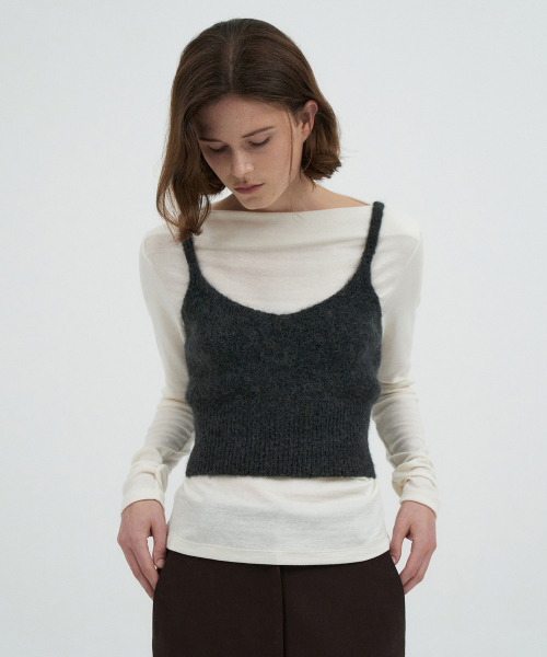 Alpaca Knit Bustier[LMBEAUKN287]-2color
