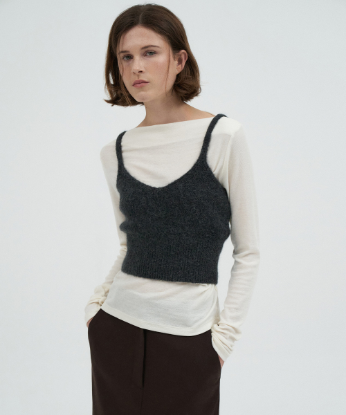 Alpaca Knit Bustier[LMBEAUKN287]-2color