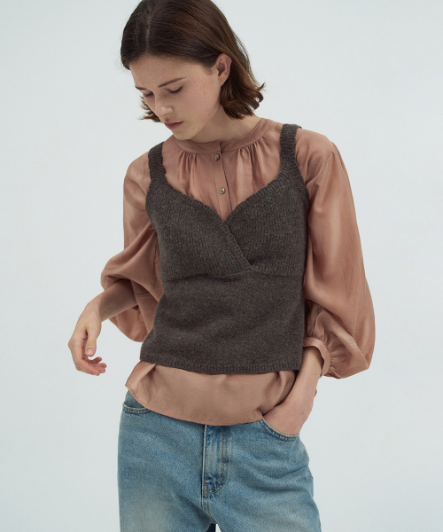 Wrap Knit Bustier[LMBEAUKN288]-3color