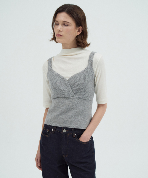 Wrap Knit Bustier[LMBEAUKN288]-3color